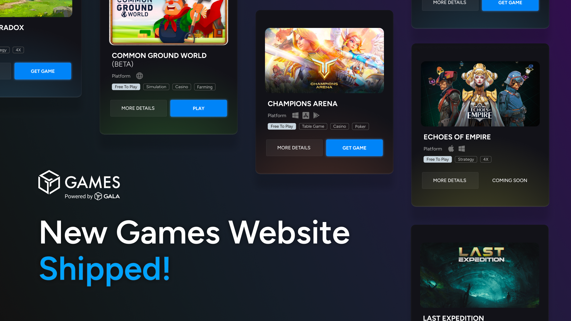 Check Out The New Gala Games Website