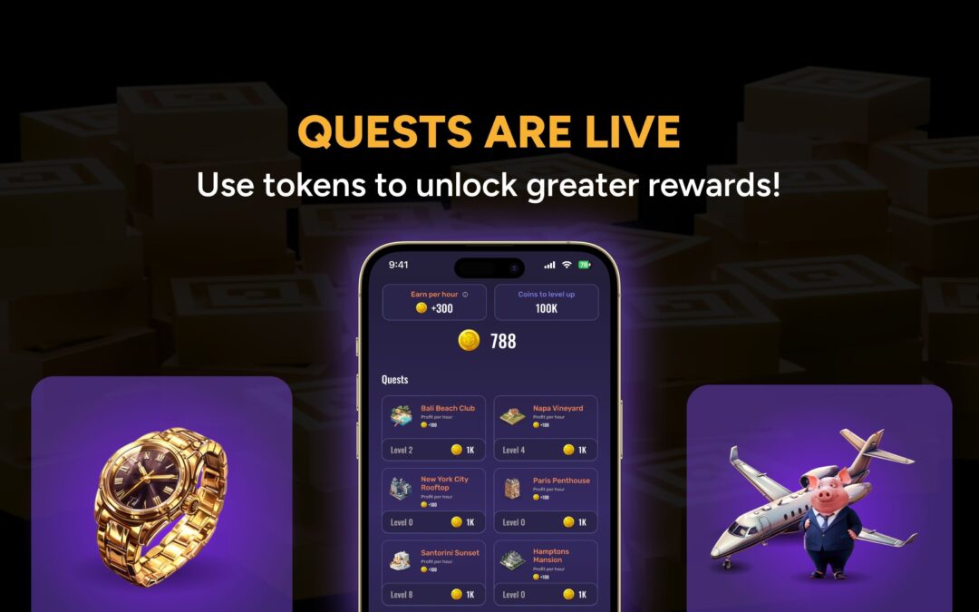 Introducing Treasure Tapper QUESTS: Unlock Items and Experiences to Boost Your Rewards!