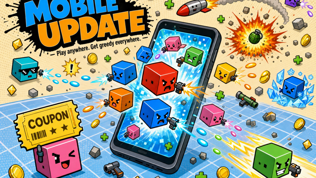 Greedy Cubes Arena — Update: Mobile, Coupons & Smoother Play